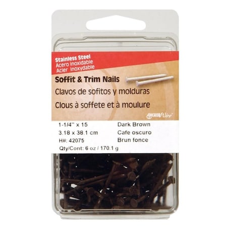 Hillman Common Nail, 1-1/4 in L, Steel, 5 PK 5285697